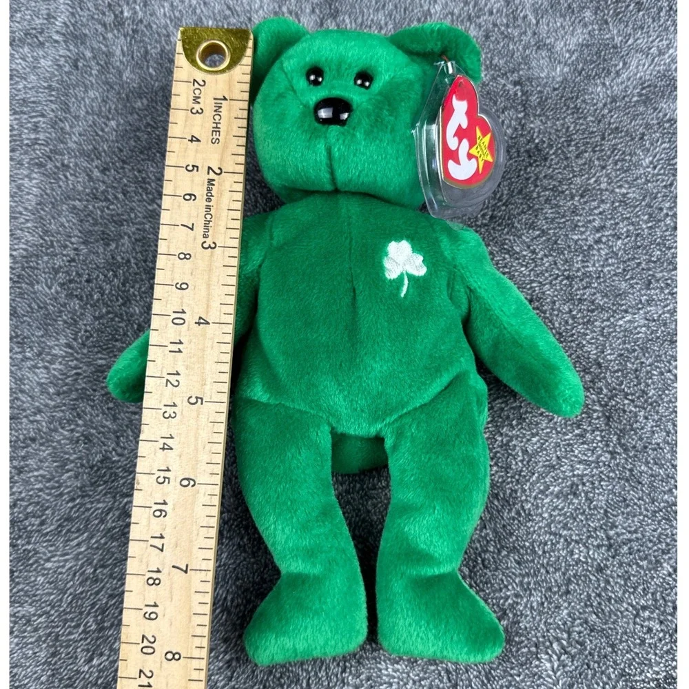 Ty Beanie Baby Erin Bear 1997 Green Shamrock Plush w Tag Vintage‎